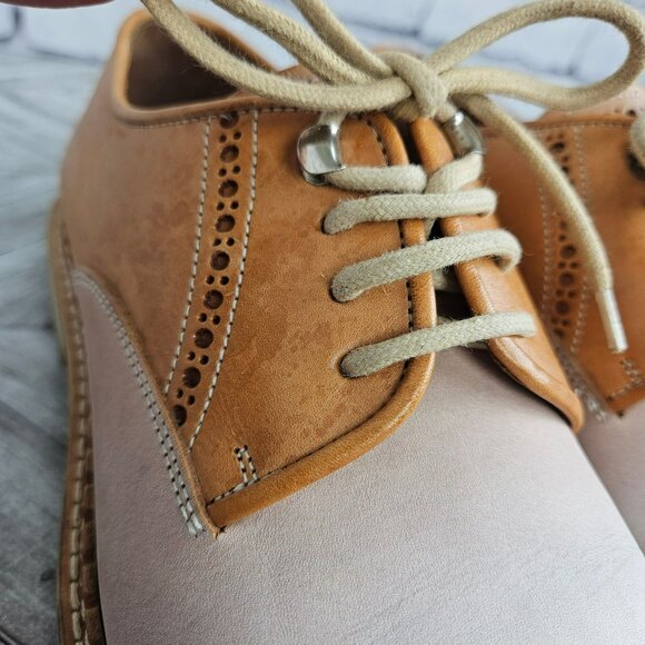 Jimmy Choo Womens EU 40 US 9 Shoes Tan Cap Toe Leather Oxford Italy Made Luxury - Picture 11 of 16